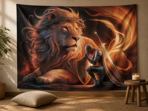 Armor of God Warrior Prayer Backdrop faith study corner