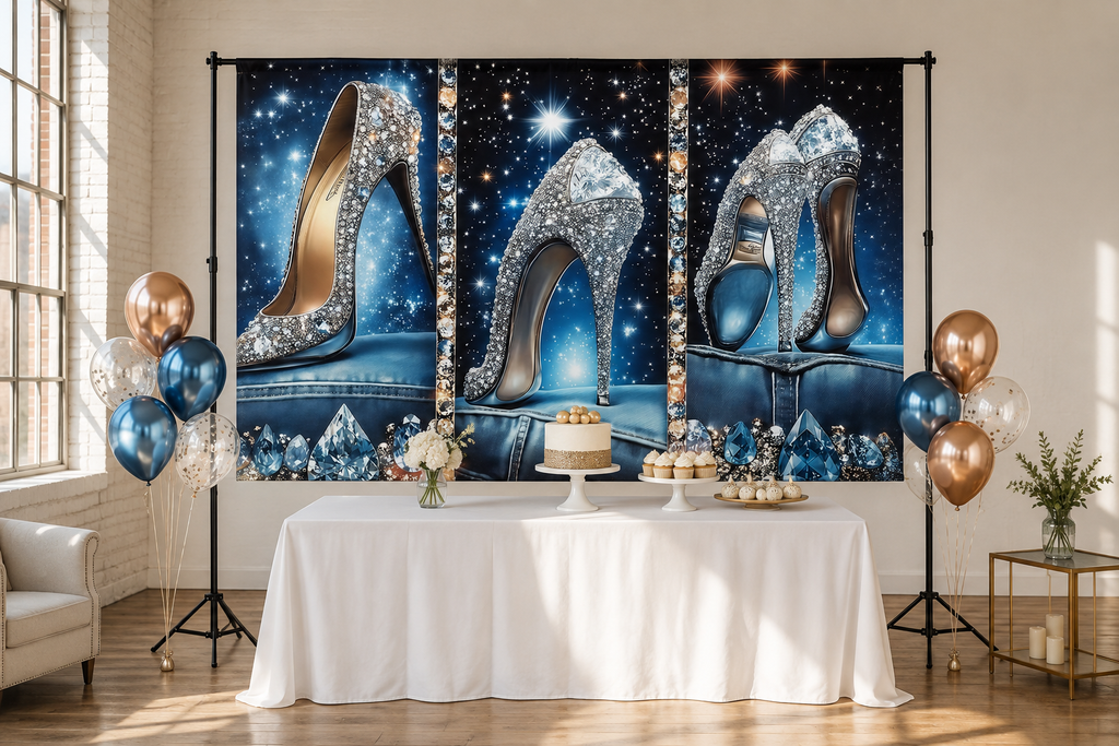 Crystal High Heels Glamour Backdrop lifestyle scene 1