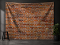 Red brick wall texture backdrop industrial portrait scene