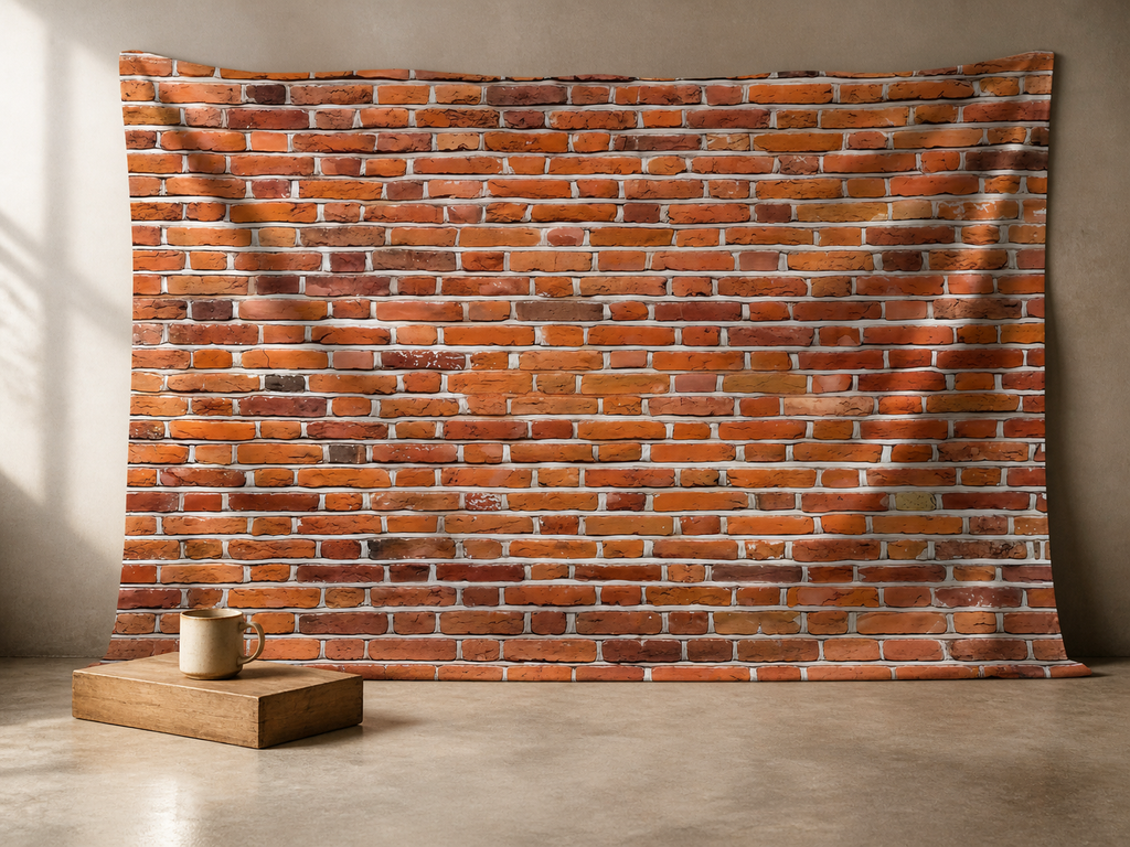 Red brick wall texture backdrop product display scene
