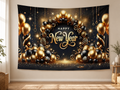 Black Gold Happy New Year Backdrop indoor application scene