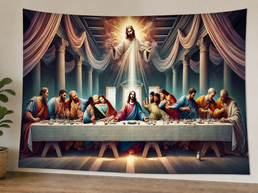Last Supper Divine Light Backdrop styled scene 1
