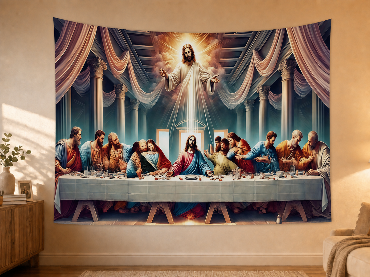 Last Supper Divine Light Backdrop styled scene 2