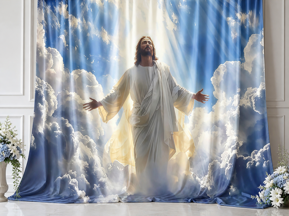 Jesus Resurrection Ascension fabric photography backdrop scene 3