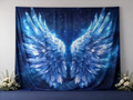 Blue angel wings fabric photography backdrop scene 1