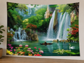 Floral Waterfall Landscape Backdrop styled scene 1