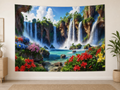 Waterfall Landscape backdrop realistic scene