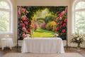 Rose Garden Arch Backdrop in event studio
