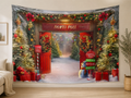 North Pole Christmas Door Backdrop application scene 1