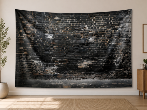 Black Brick Wall Backdrop indoor application scene