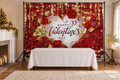 Red Rose Valentine Heart Backdrop in event studio