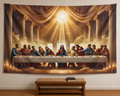Last Supper religious tapestry devotional room scene