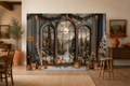 Christmas Snowy Window and Forest Backdrop scene 1