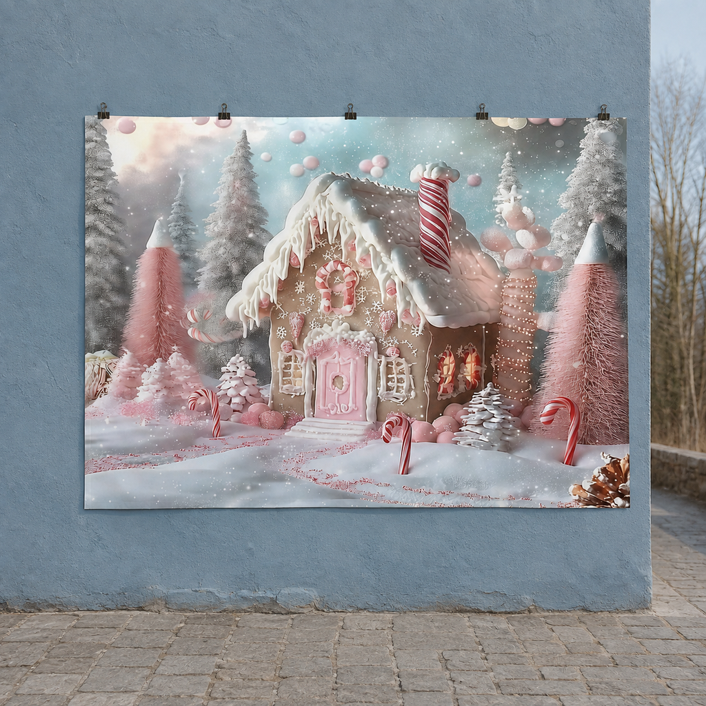 FJ250919117 flat printed polyester backdrop, temporary outdoor wall display; accessories not included