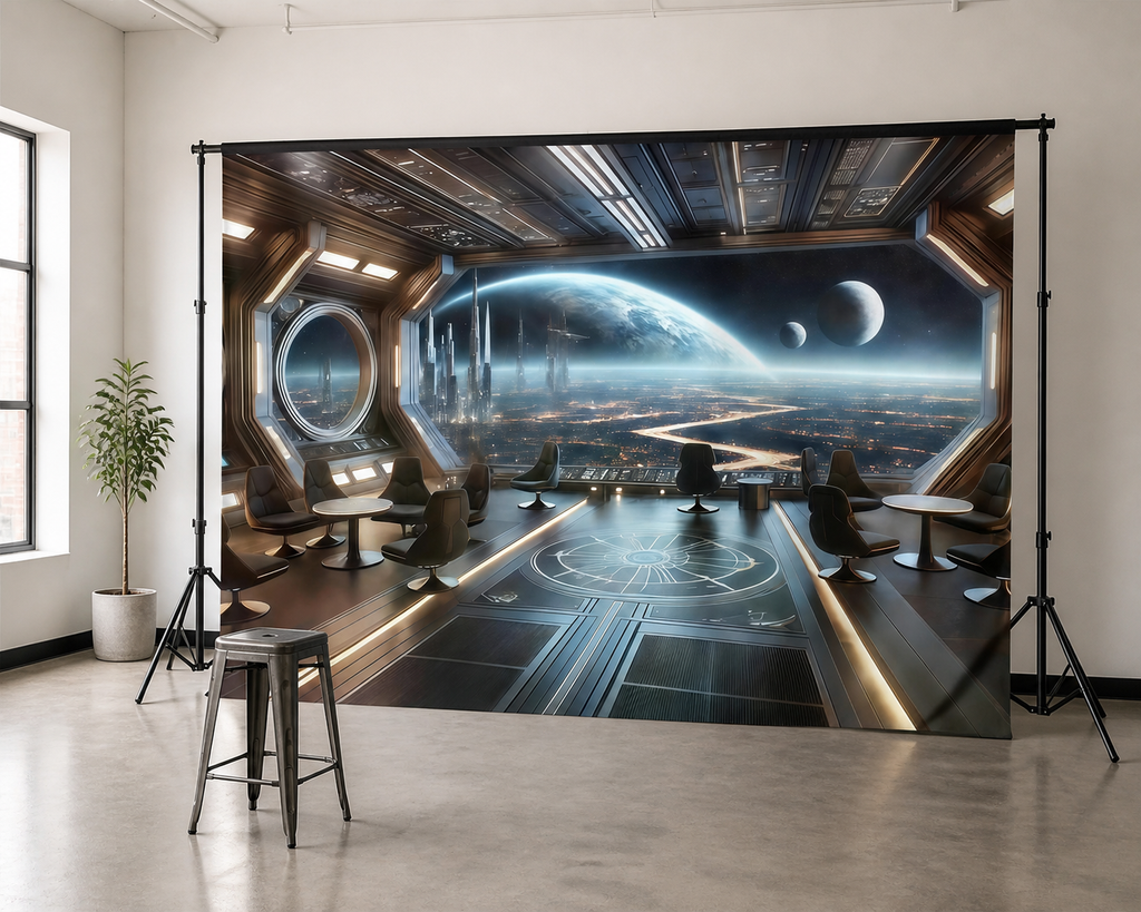 Futuristic Spaceship Observation Deck Backdrop scene 2