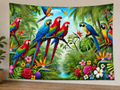 Tropical Parrot Rainforest Backdrop styled scene 1