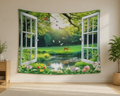 Forest Window Landscape Backdrop indoor application scene
