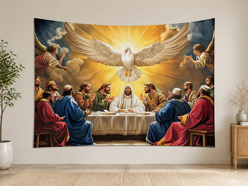 Pentecost Last Supper Backdrop indoor application scene