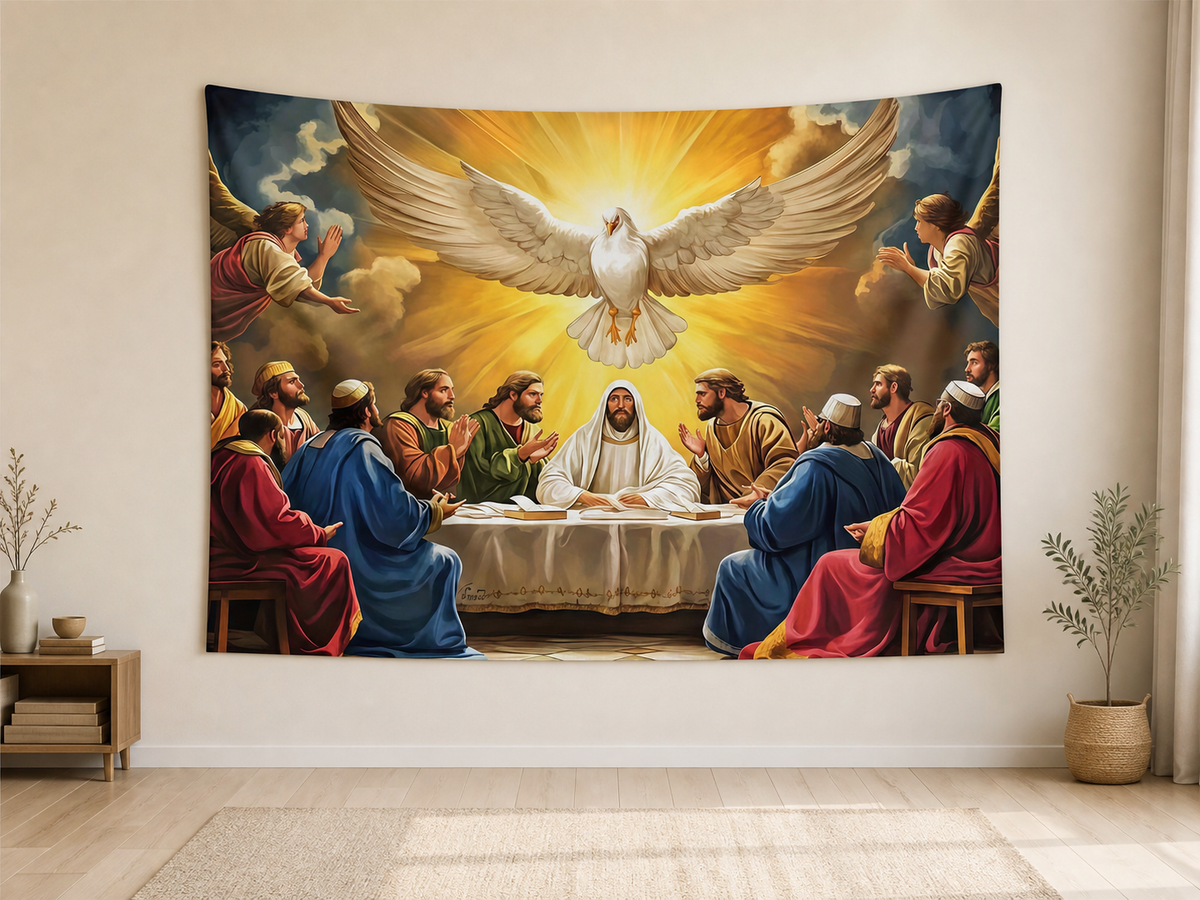 Pentecost Last Supper Backdrop indoor application scene