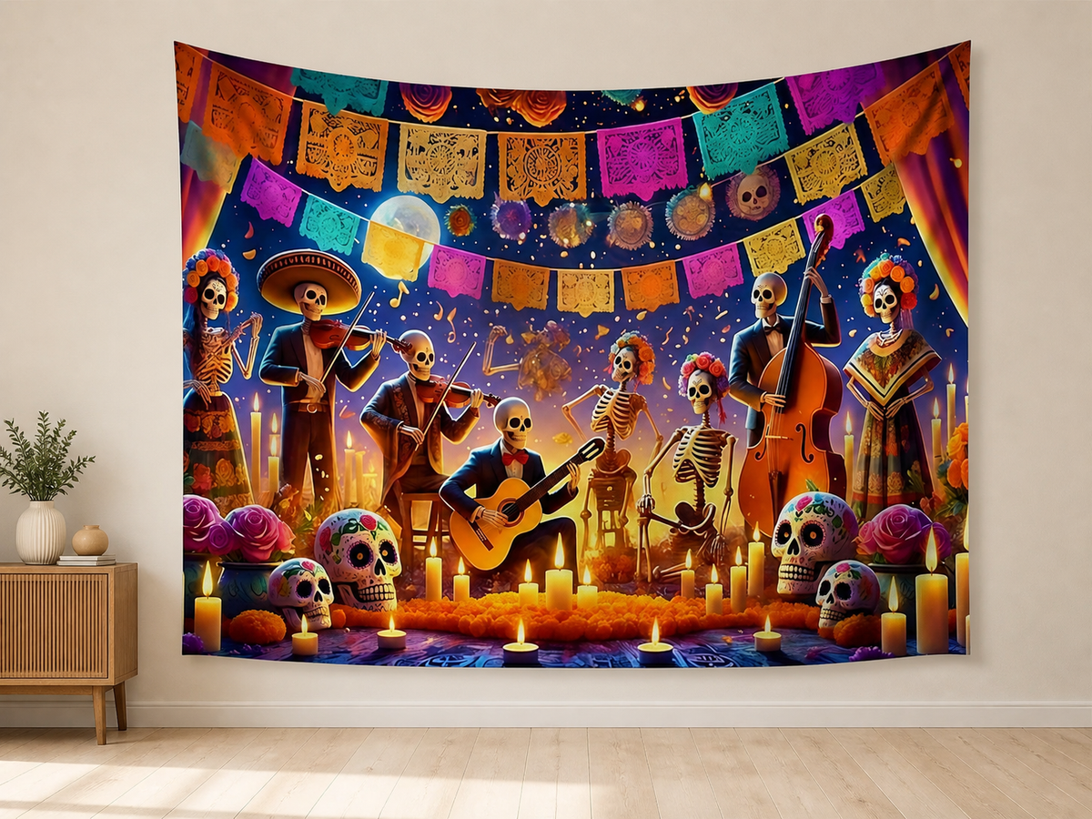 Mariachi Day of the Dead Backdrop application scene 2