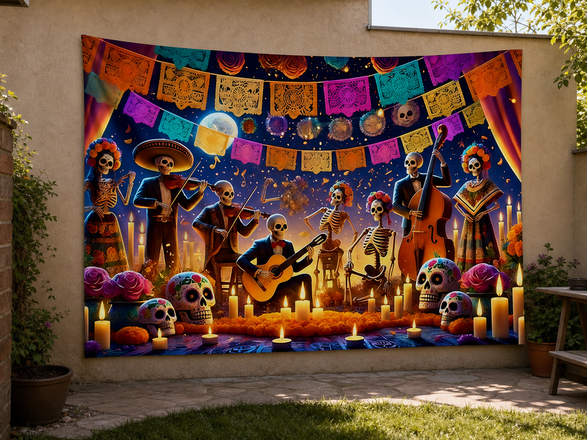 Mariachi Day of the Dead Backdrop application scene 3