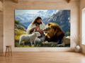 Jesus with Lamb and Lion Backdrop scene 1