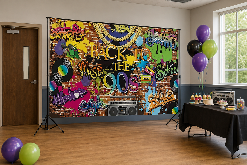Retro 1990s Hip Hop Graffiti Backdrop lifestyle scene 2