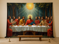 Last Supper religious polyester photography backdrop scene 1