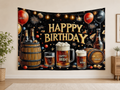 Whiskey Bar Happy Birthday Backdrop indoor application scene
