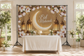 Floral Eid Mubarak Moon Backdrop in event studio
