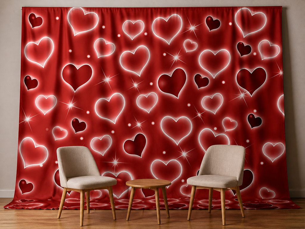 Romantic heart pattern photography backdrop for couple photos