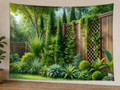 Garden Fence Greenery Backdrop styled scene 1