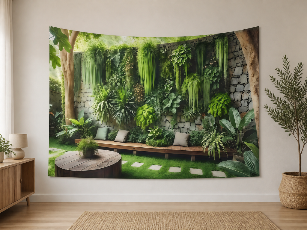 Tropical Garden Wall Backdrop indoor application scene