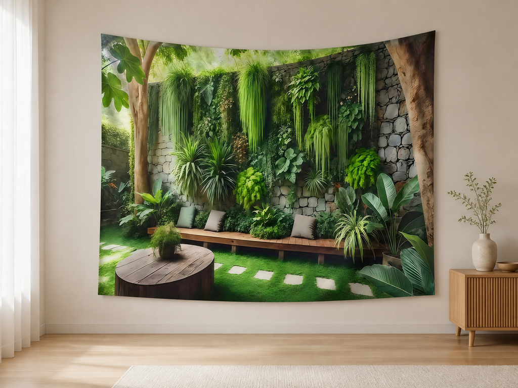Tropical Garden Wall Backdrop indoor application scene