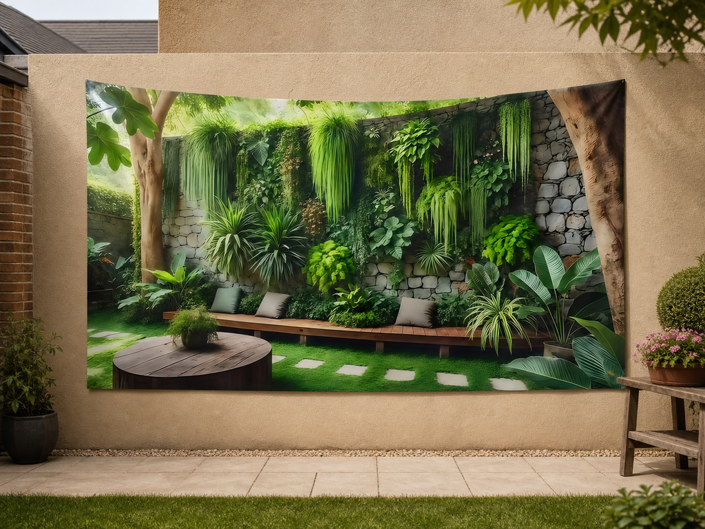 Tropical Garden Wall Backdrop garden application scene