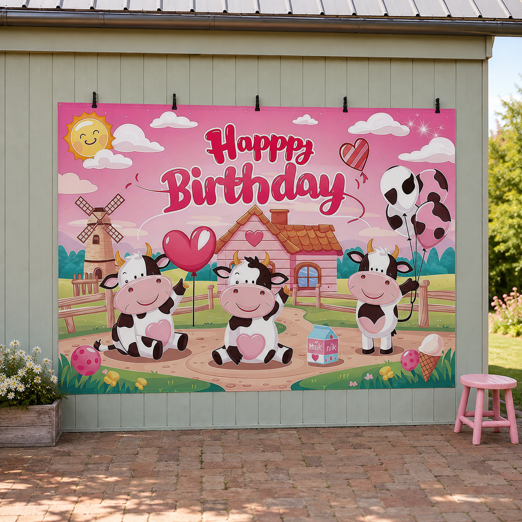 FJ251225034 printed polyester backdrop, temporary outdoor wall display; accessories not included