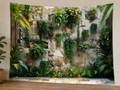 Tropical Green Plant Wall Backdrop styled scene 1
