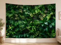 Tropical Green Leaf Wall Backdrop indoor application scene
