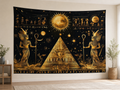 Golden Egyptian Pyramid Tapestry Backdrop indoor application scene