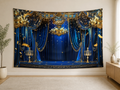Blue Gold Royal Stage Backdrop indoor application scene