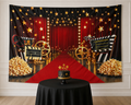 Movie Red Carpet Cinema Backdrop cake table