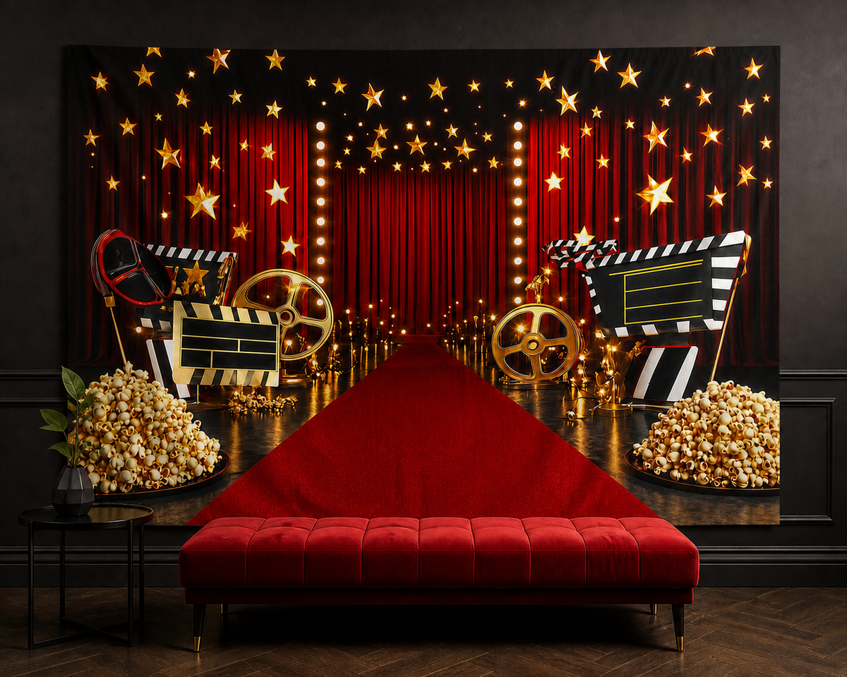Movie Red Carpet Cinema Backdrop portrait lounge