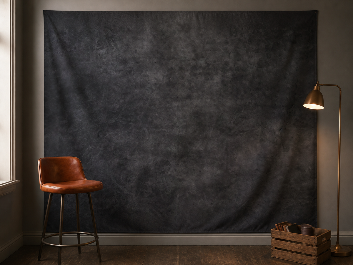 Vintage Distressed Black Texture Photography Backdrop content-creator display