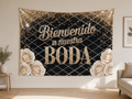 Spanish Bride Welcome Backdrop indoor application scene