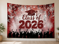 Red Silver Class of 2026 Backdrop application scene 1