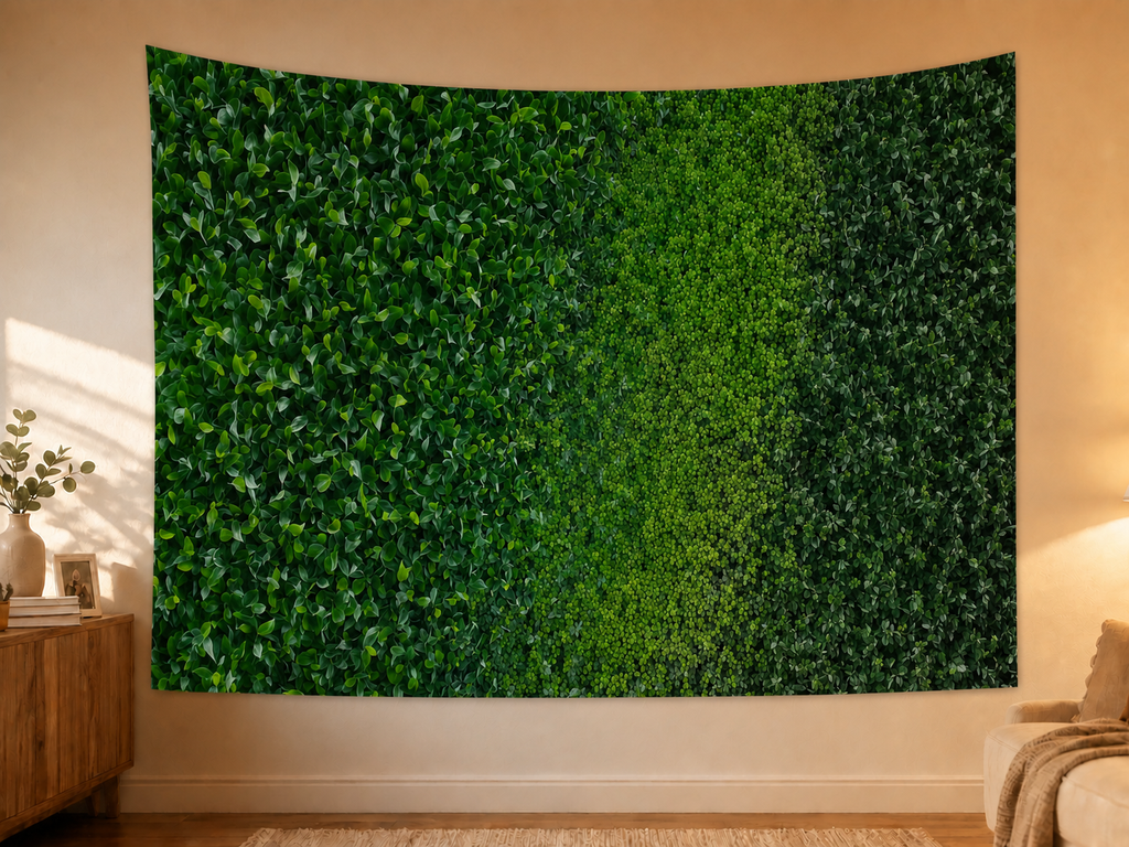 Green Hedge Wall Backdrop styled scene 2