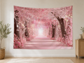 Pink Cherry Blossom Path Backdrop indoor application scene