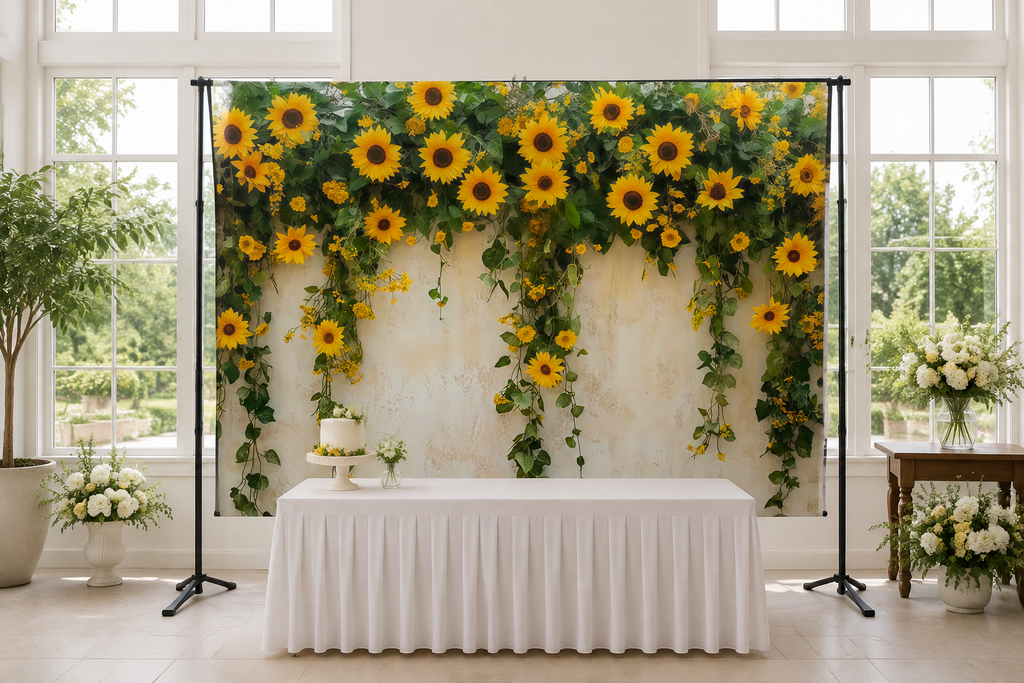 Sunflower Wall Garden Backdrop lifestyle scene 1
