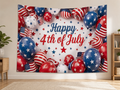 Happy 4th of July Balloons Backdrop indoor application scene