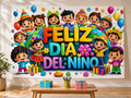 Spanish Children's Day Celebration Backdrop classroom display